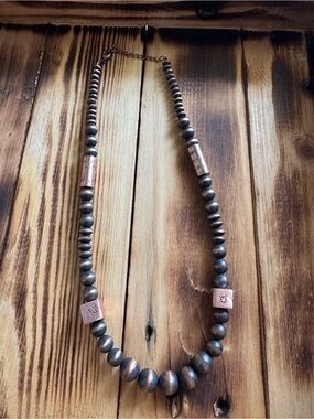 Copper Desert Pearl Bead Necklace